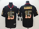 Nike Chiefs 15 Patrick Mahomes Black USA Flag Fashion Limited Jersey,baseball caps,new era cap wholesale,wholesale hats